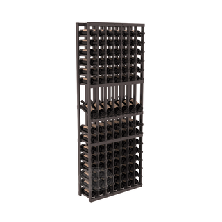 Elementcollection 7 Column Display Wood Wine Rack Black Stained