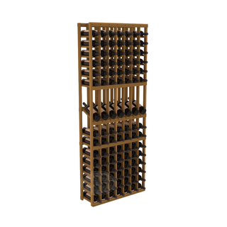 Elementcollection 7 Column Display Wood Wine Rack Oak Stained