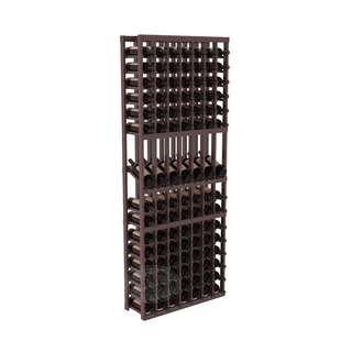 Elementcollection 7 Column Display Wood Wine Rack Walnut Stained