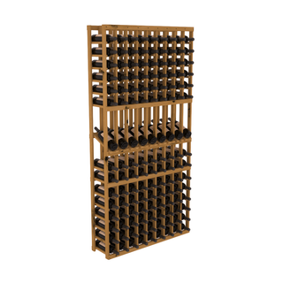 Elementcollection 9 Column Display Wood Wine Rack Oak Stained