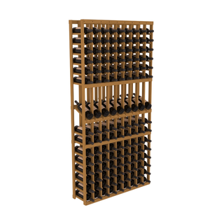 Elementcollection 9 Column Display Wood Wine Rack Oak Stained