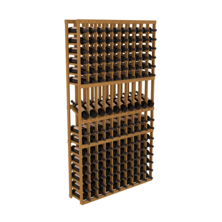 Elementcollection 10 Column Display Row Wood Wine Rack Oak Stained