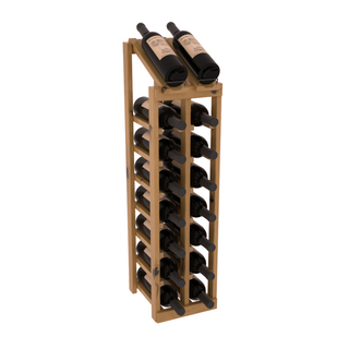 Elementcollection 2 Column 8 Bottle Display Top Wood Wine Rack Oak Stained
