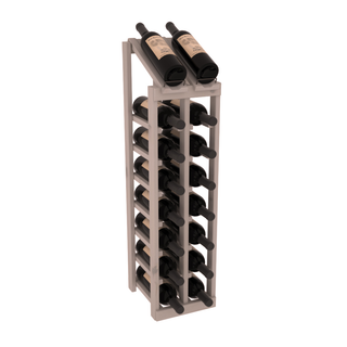 Elementcollection 2 Column 8 Bottle Display Top Wood Wine Rack Greywash Stained
