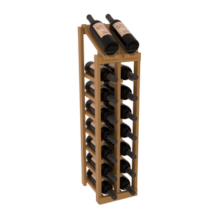 Elementcollection 2 Column 8 Bottle Display Top Wood Wine Rack Oak Stained
