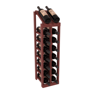 Elementcollection 2 Column 8 Bottle Display Top Wood Wine Rack Cherry Stained
