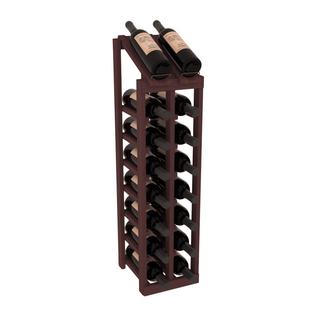 Elementcollection 2 Column 8 Bottle Display Top Wood Wine Rack Walnut Stained