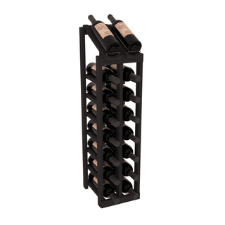 Elementcollection 2 Column 8 Bottle Display Top Wood Wine Rack Black Stained