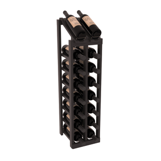 Elementcollection 2 Column 8 Bottle Display Top Wood Wine Rack Black Stained