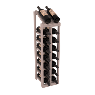 Elementcollection 2 Column 8 Bottle Display Top Wood Wine Rack Greywash Stained