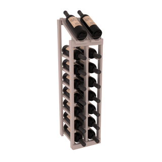 Elementcollection 2 Column 8 Bottle Display Top Wood Wine Rack Greywash Stained