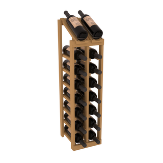 Elementcollection 2 Column 8 Bottle Display Top Wood Wine Rack Oak Stained