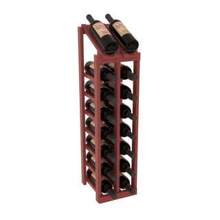 Elementcollection 2 Column 8 Bottle Display Top Wood Wine Rack Cherry Stained