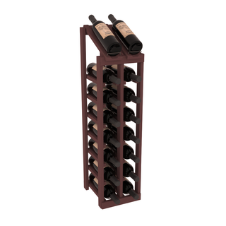 Elementcollection 2 Column 8 Bottle Display Top Wood Wine Rack Walnut Stained