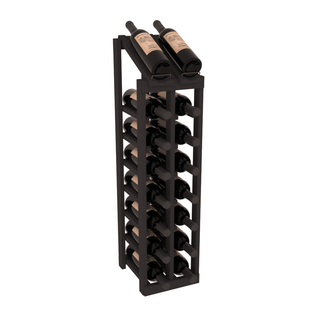 Elementcollection 2 Column 8 Bottle Display Top Wood Wine Rack Black Stained