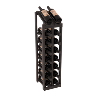 Elementcollection 2 Column 8 Bottle Display Top Wood Wine Rack Black Stained