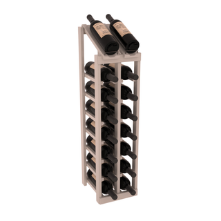 Elementcollection 2 Column 8 Bottle Display Top Wood Wine Rack Greywash Stained