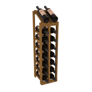 Elementcollection 2 Column 8 Bottle Display Top Wood Wine Rack Oak Stained