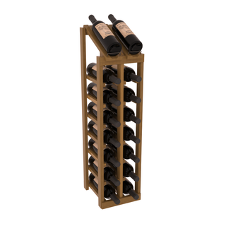 Elementcollection 2 Column 8 Bottle Display Top Wood Wine Rack Oak Stained
