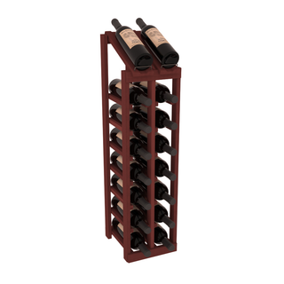 Elementcollection 2 Column 8 Bottle Display Top Wood Wine Rack Cherry Stained