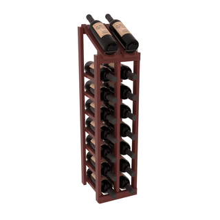 Elementcollection 2 Column 8 Bottle Display Top Wood Wine Rack Cherry Stained