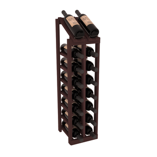 Elementcollection 2 Column 8 Bottle Display Top Wood Wine Rack Walnut Stained