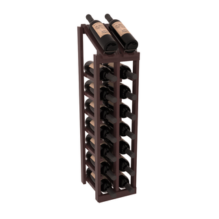 Elementcollection 2 Column 8 Bottle Display Top Wood Wine Rack Walnut Stained