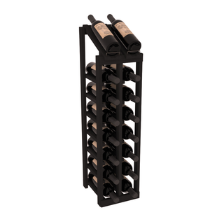 Elementcollection 2 Column 8 Bottle Display Top Wood Wine Rack Black Stained