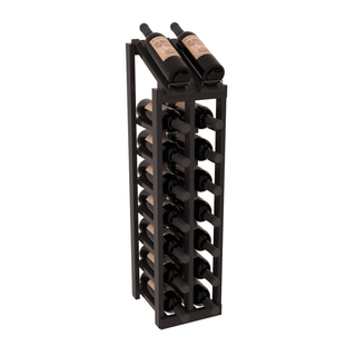 Elementcollection 2 Column 8 Bottle Display Top Wood Wine Rack Black Stained