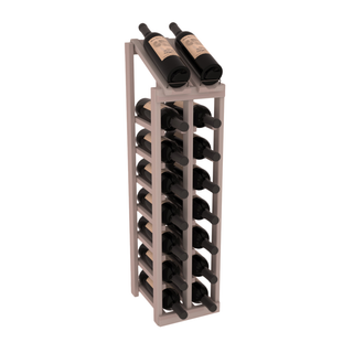 Elementcollection 2 Column 8 Bottle Display Top Wood Wine Rack Greywash Stained