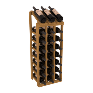 Elementcollection 3 Column 8 Bottle Display Wood Wine Rack Cherry Stained