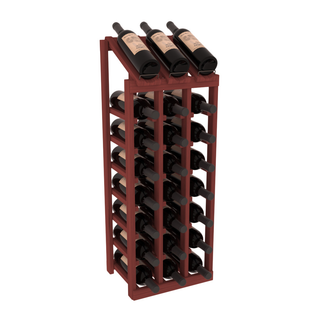 Elementcollection 3 Column 8 Bottle Display Wood Wine Rack Walnut Stained