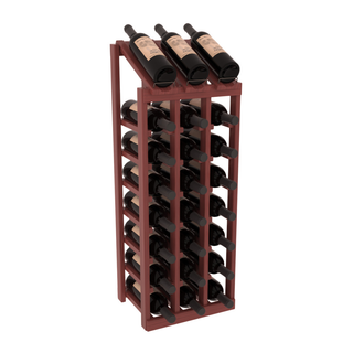 Elementcollection 3 Column 8 Bottle Display Wood Wine Rack Oak Stained