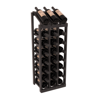Elementcollection 3 Column 8 Bottle Display Wood Wine Rack Greywash Stained