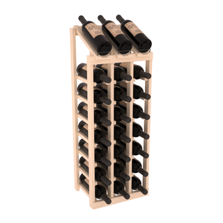 Elementcollection 3 Column 8 Bottle Display Wood Wine Rack Unstained