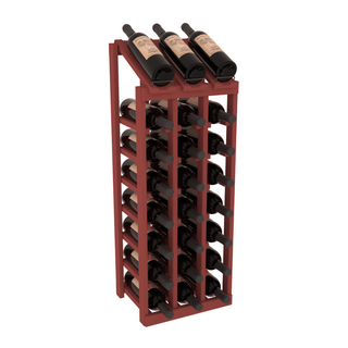 Elementcollection 3 Column 8 Bottle Display Wood Wine Rack Cherry Stained