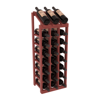 Elementcollection 3 Column 8 Bottle Display Wood Wine Rack Walnut Stained