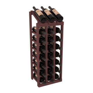 Elementcollection 3 Column 8 Bottle Display Wood Wine Rack Walnut Stained