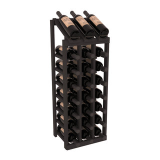 Elementcollection 3 Column 8 Bottle Display Wood Wine Rack Greywash Stained