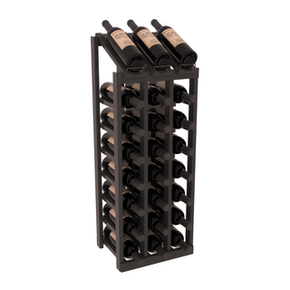 Elementcollection 3 Column 8 Bottle Display Wood Wine Rack Greywash Stained