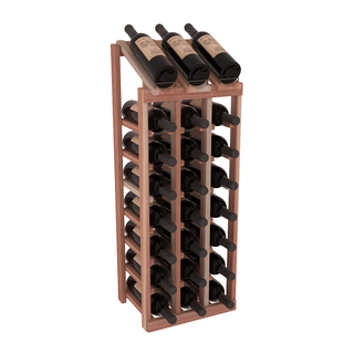 Elementcollection 3 Column 8 Bottle Display Wood Wine Rack Black Stained