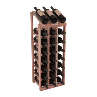 Elementcollection 3 Column 8 Bottle Display Wood Wine Rack Greywash Stained