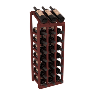 Elementcollection 3 Column 8 Bottle Display Wood Wine Rack Oak Stained