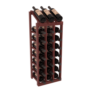 Elementcollection 3 Column 8 Bottle Display Wood Wine Rack Oak Stained