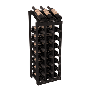 Elementcollection 3 Column 8 Bottle Display Wood Wine Rack Walnut Stained