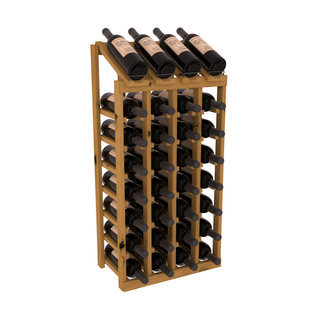 Elementcollection 4 Column 8 Bottle Display Wood Wine Rack Oak Stained