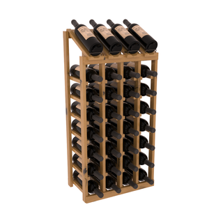 Elementcollection 4 Column 8 Bottle Display Wood Wine Rack Oak Stained