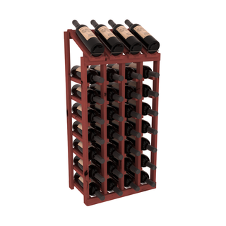 Elementcollection 4 Column 8 Bottle Display Wood Wine Rack Cherry Stained
