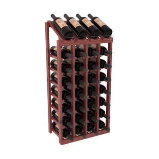 Elementcollection 4 Column 8 Bottle Display Wood Wine Rack Cherry Stained