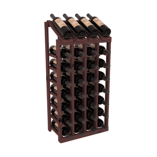 Elementcollection 4 Column 8 Bottle Display Wood Wine Rack Walnut Stained